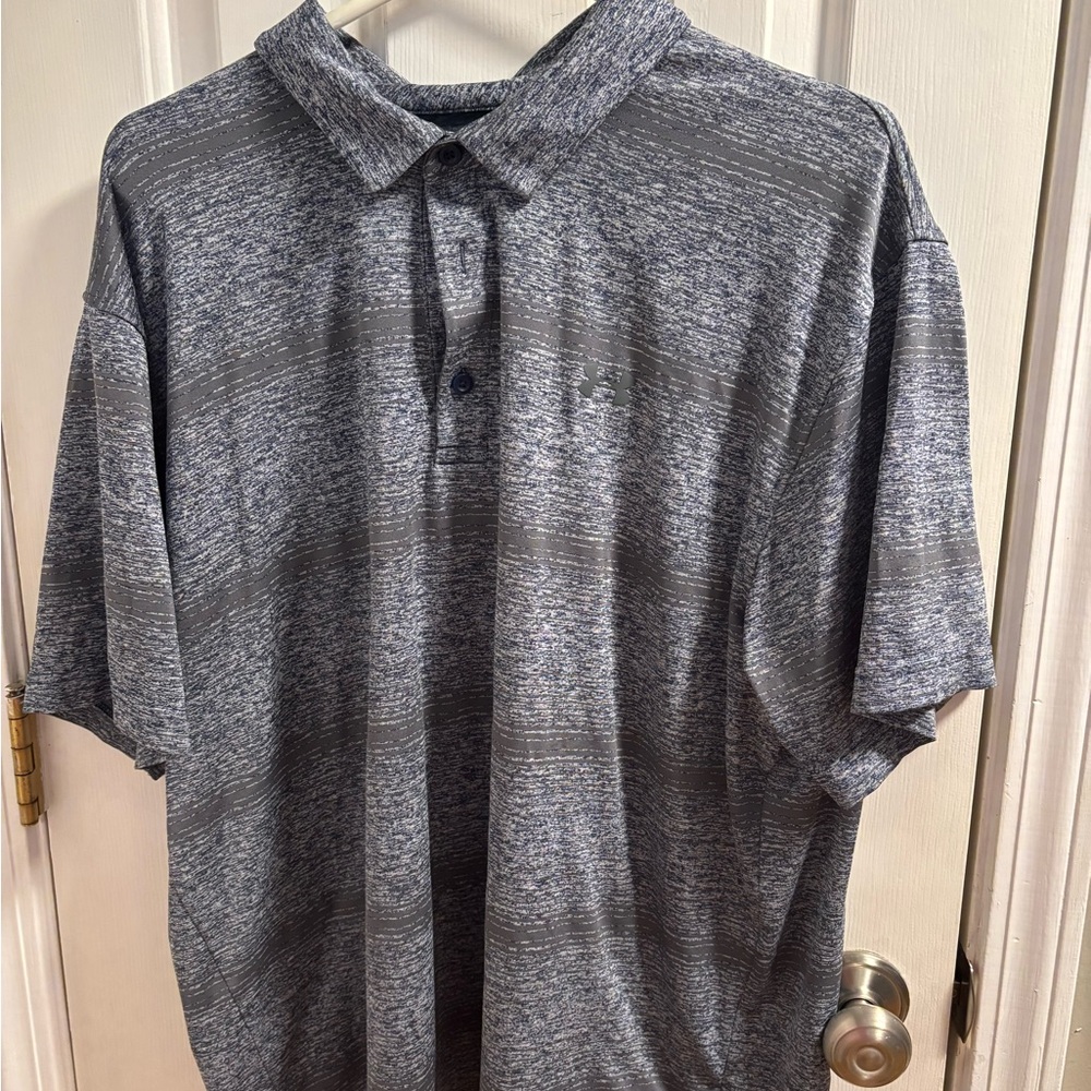 Under Armour Men's Heathered Gray Polo 2XL